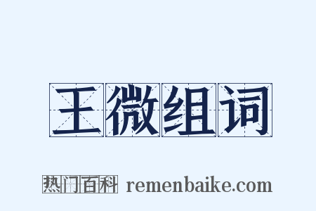 王微组词是什么意思的图片